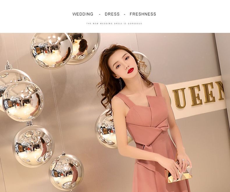 Plain (Various Designs) A-Line Evening Knot Gown