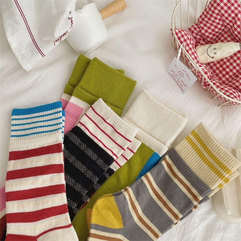 Chaussettes à blocs de couleurs