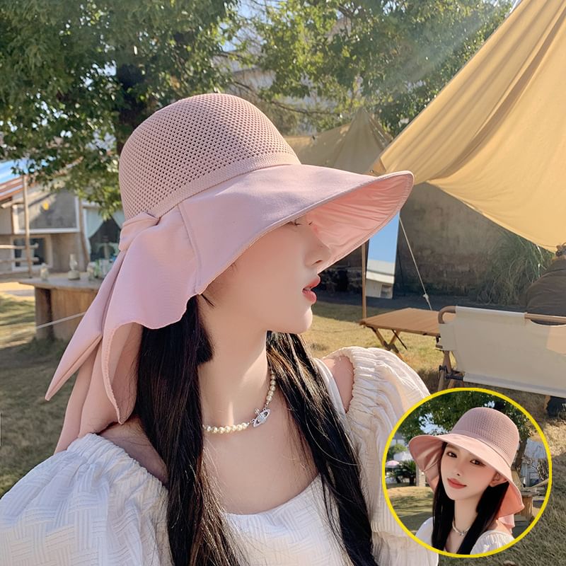 with Sun Bow Hat Neck Flap