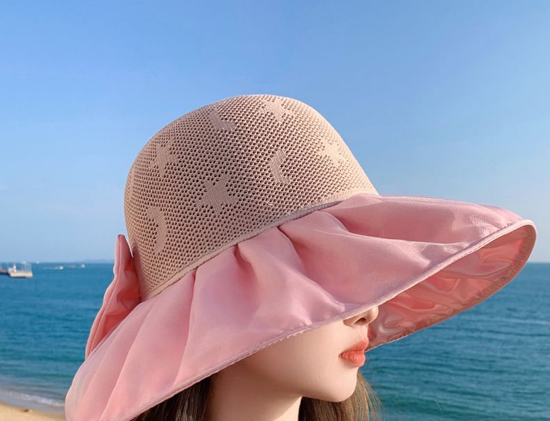 Patterned Hat Sun Ruched