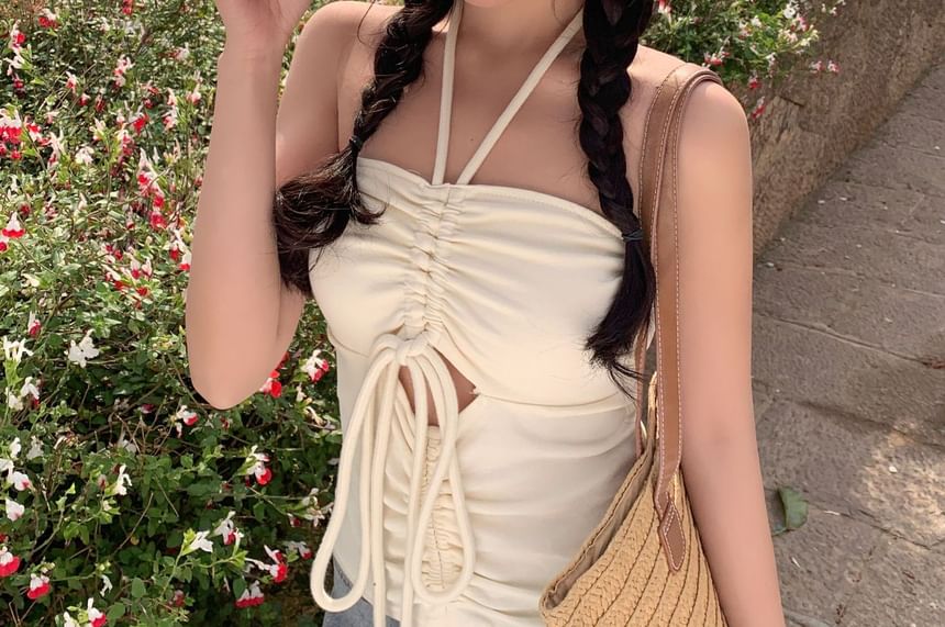 Straw Sun Embroidered Bow Hat