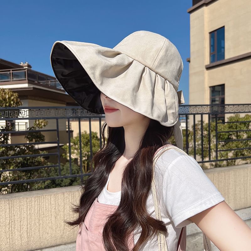 Ruched Plain Hat Sun