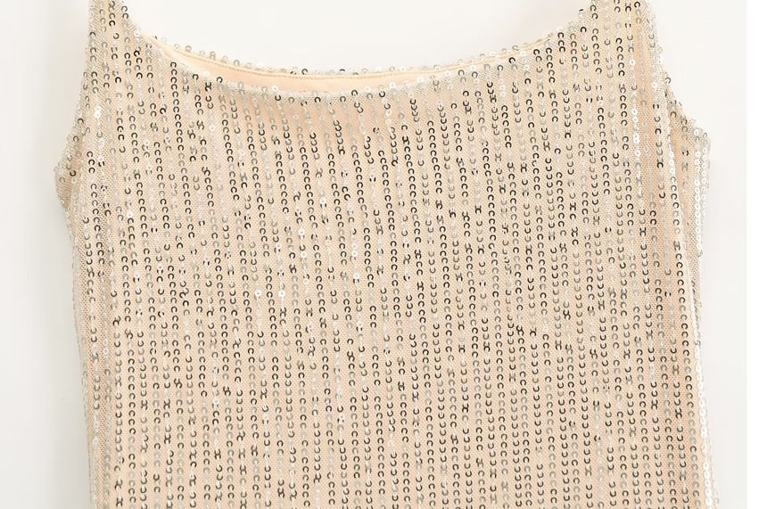 Neck Spaghetti Mermaid Evening Open Gown Back Sequin Strap Scoop