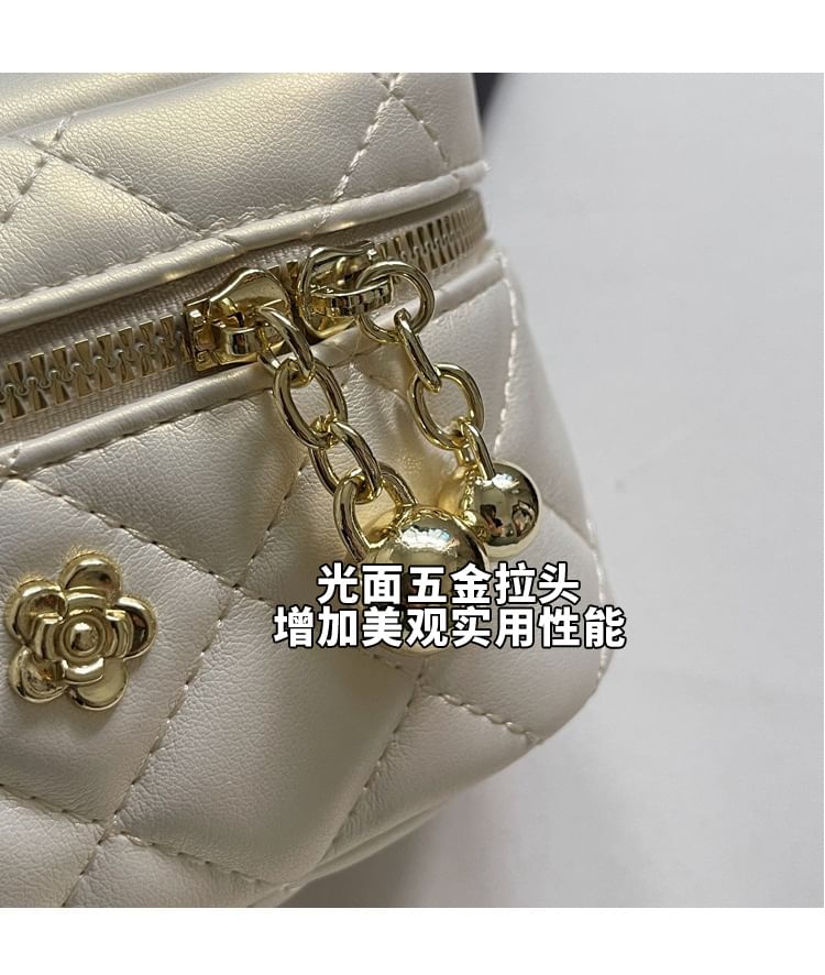 Leather Crossbody Strap Faux Quilted Bag Chain Plain