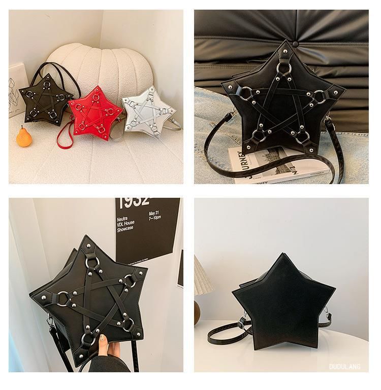 Star Faux Shape Bag Studded Leather Crossbody