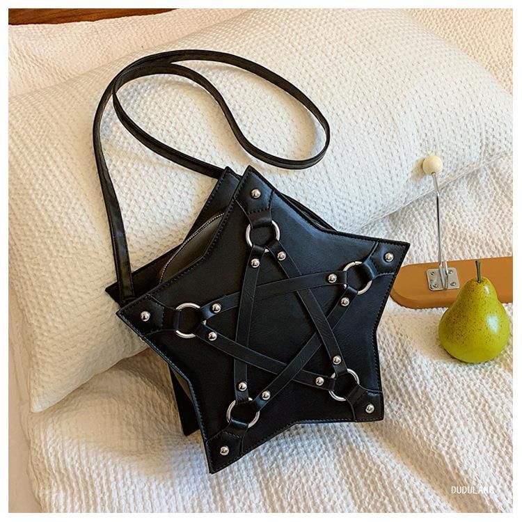 Star Faux Shape Bag Studded Leather Crossbody