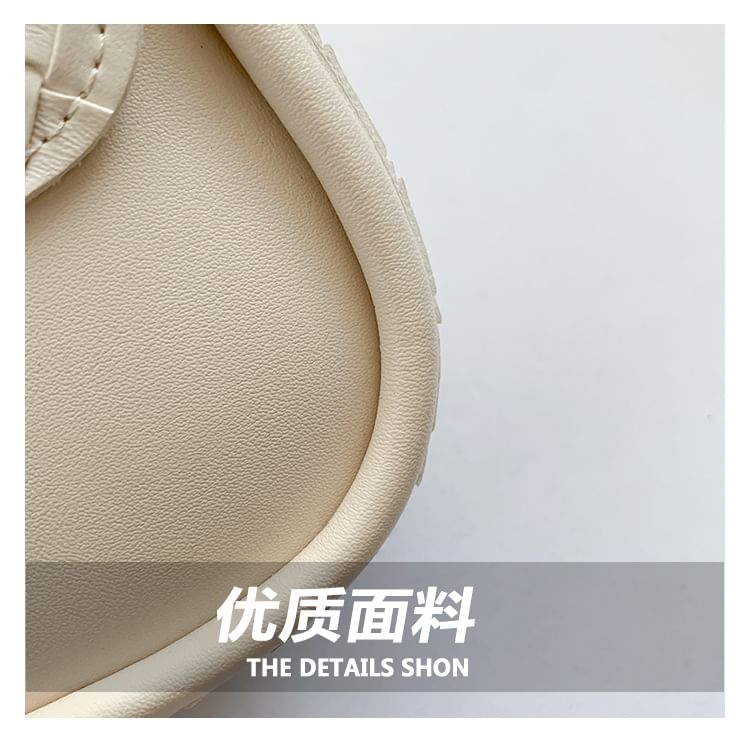 Bag Flap Faux Woven Leather Crossbody Plain