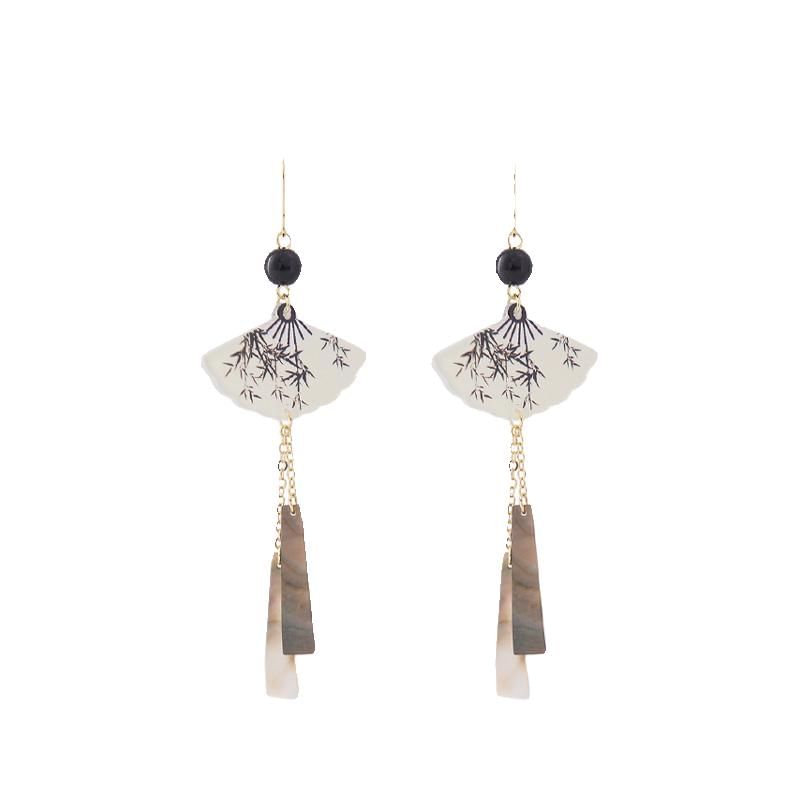 Alloy Dangle Earring Fan