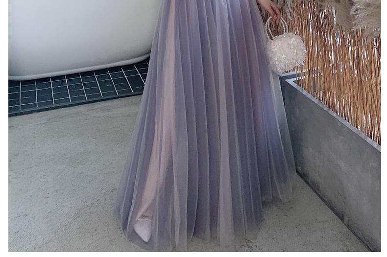 A-Line Dress Designs) Embroidered (Various Bridesmaid Mesh