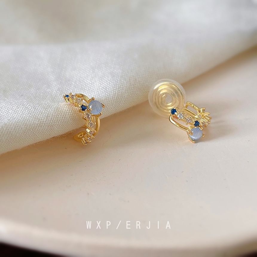 Rhinestone Cuff Ear Layered Alloy