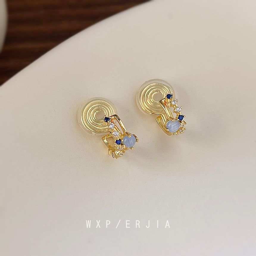 Rhinestone Cuff Ear Layered Alloy