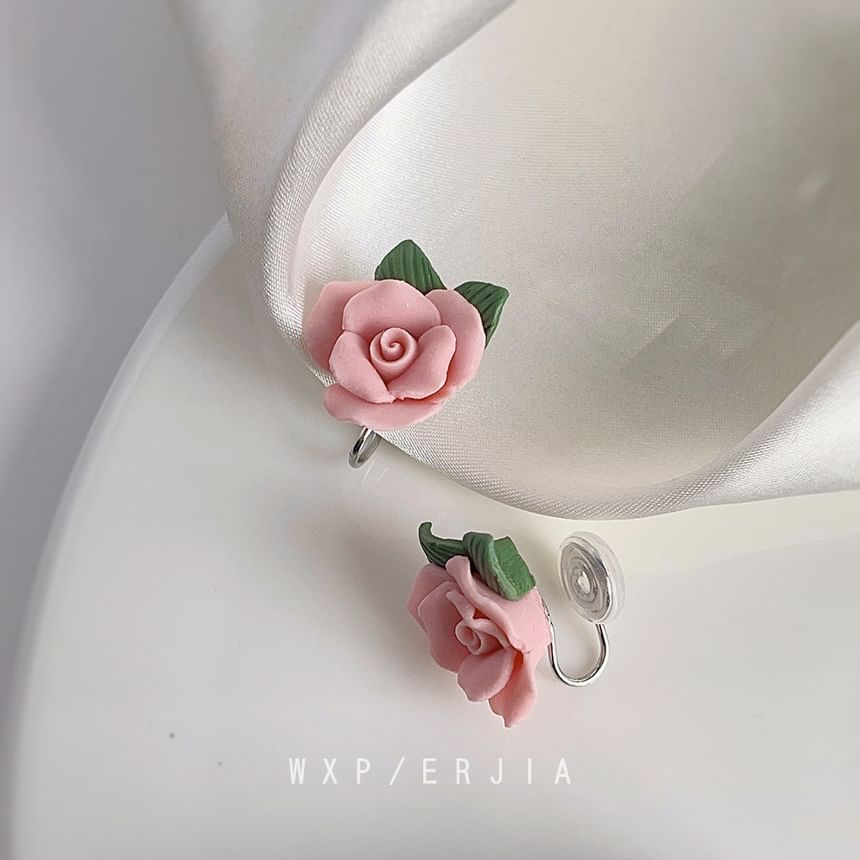 Cuff Ear Alloy Floral Ceramic