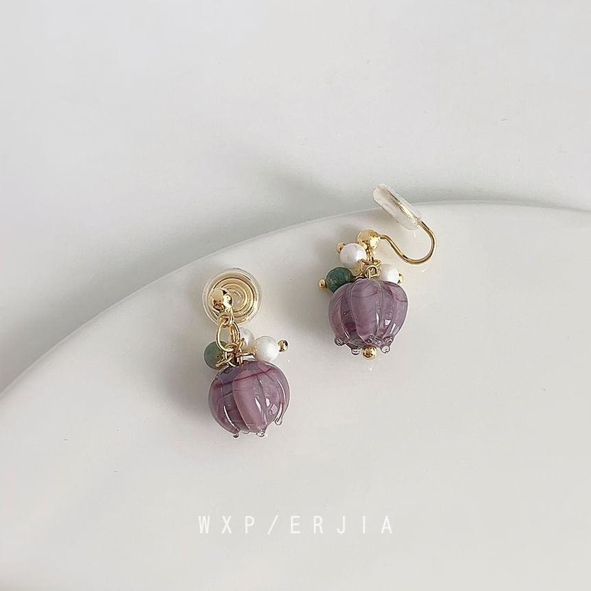 Alloy Faux Cuff Gemstone Pearl Ear