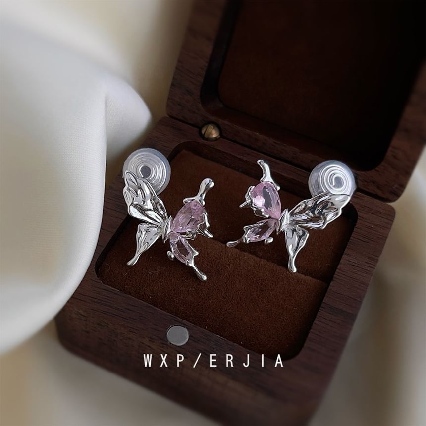 Ear Cuff Butterfly Rhinestone Alloy