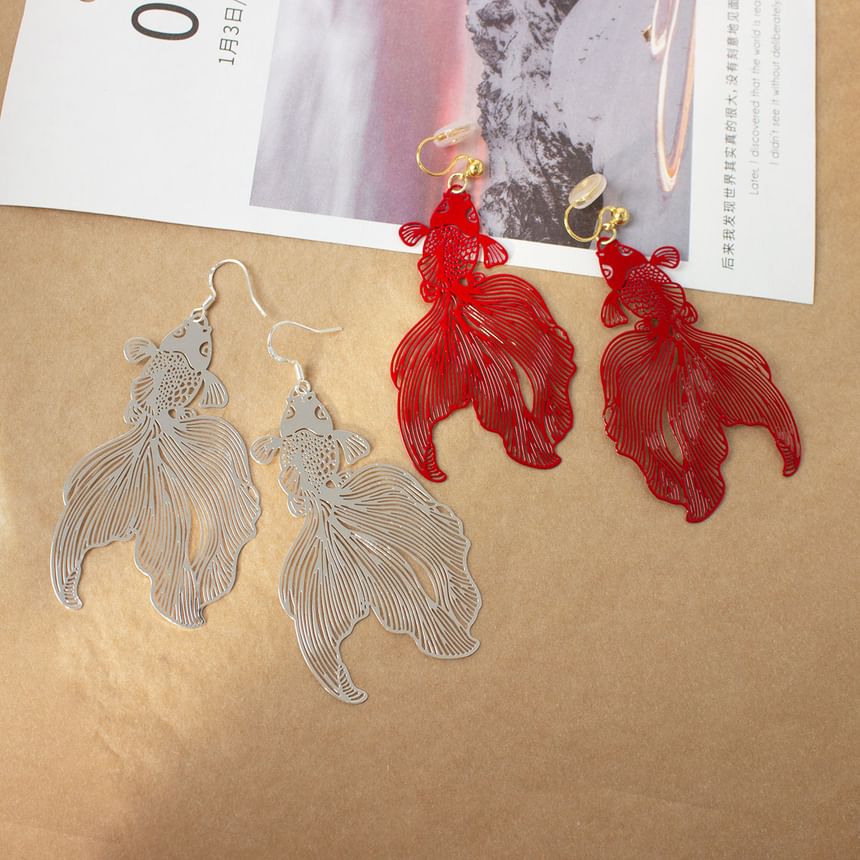 Fish Drop Hollow Earrings