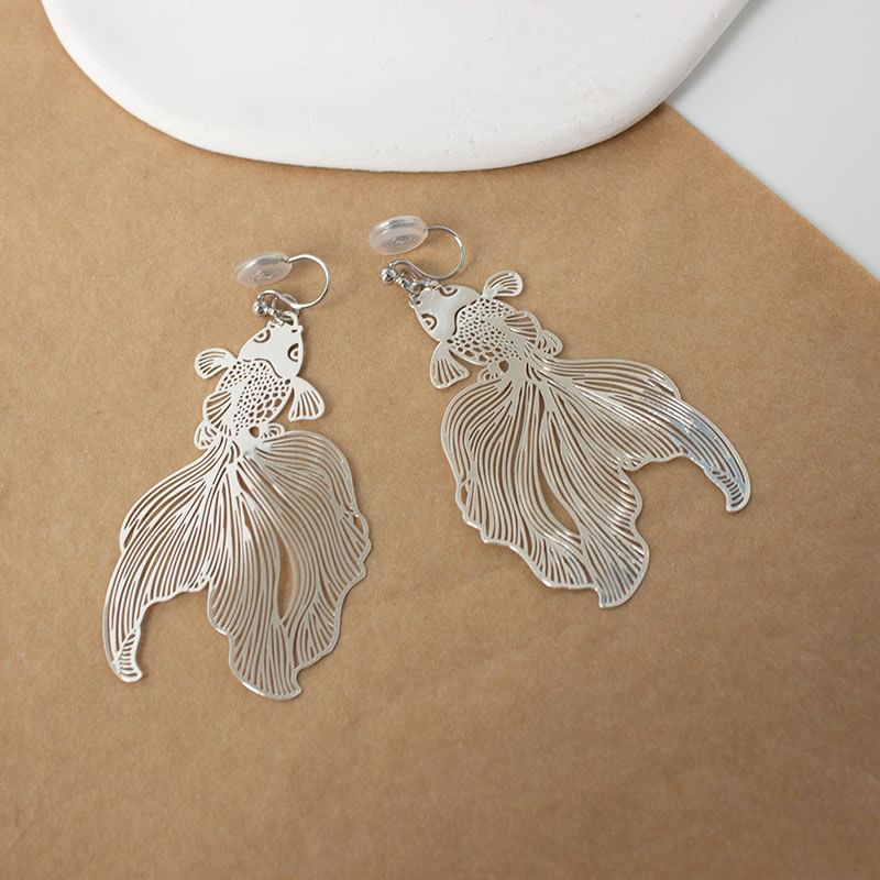 Fish Drop Hollow Earrings