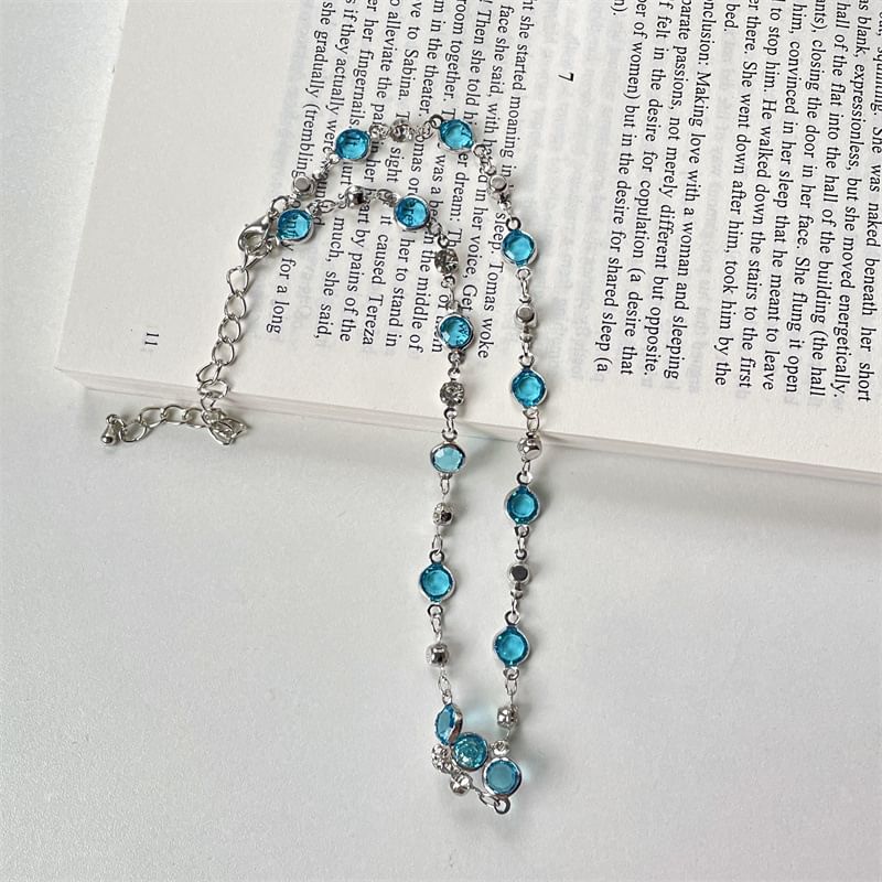 Alloy + Necklace Choker Faux Butterfly Set: Pendant Crystal