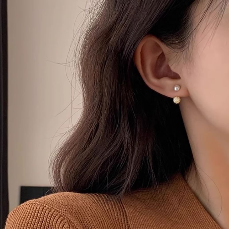 Rhinestone Jacket Faux Ear Pearl