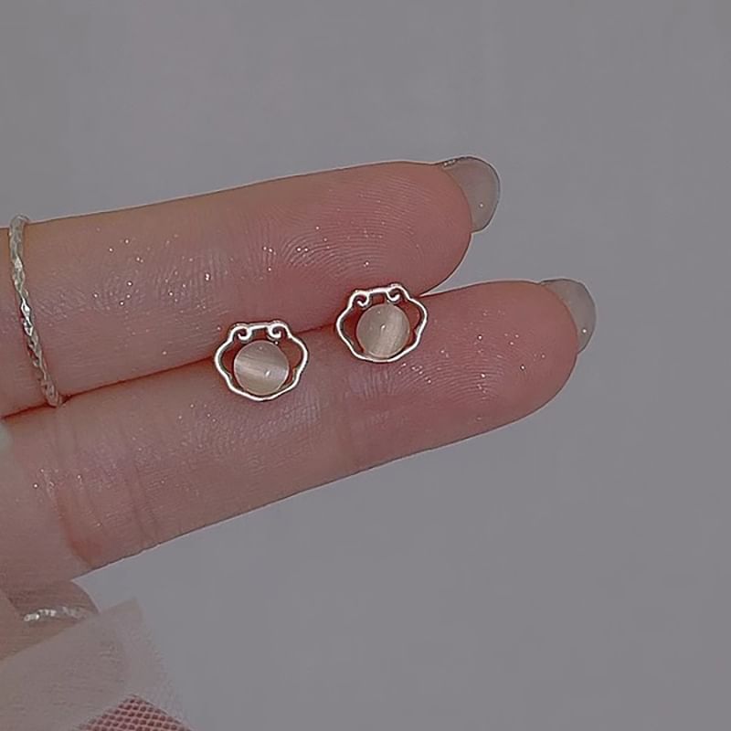 Eye Cat Earring Stone Stud