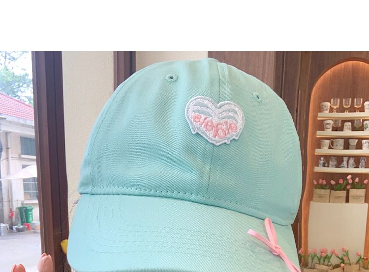 Heart Applique Cap Baseball