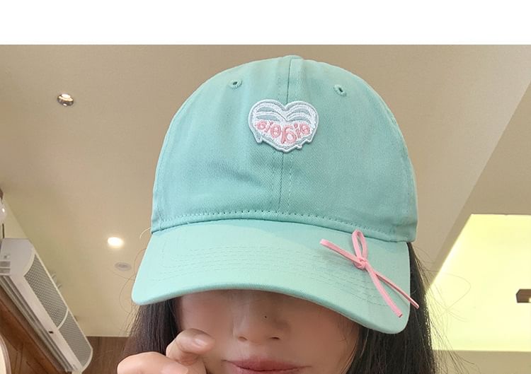 Heart Applique Cap Baseball