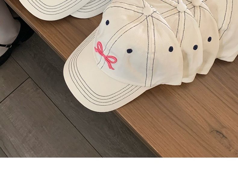 Baseball Bow Embroidered Cap