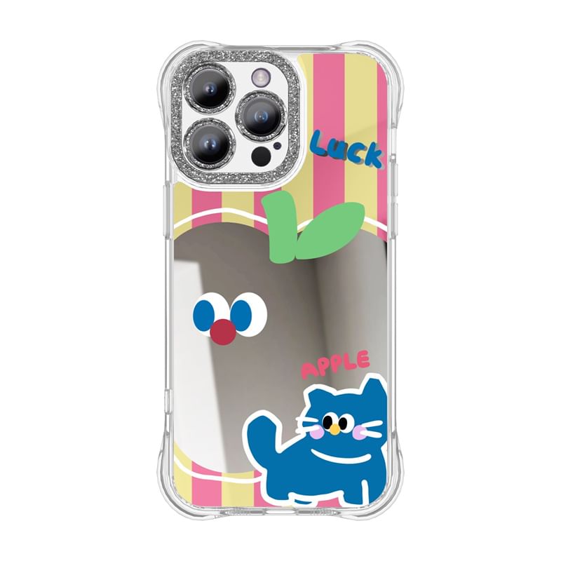 Mirrored Case Phone Cartoon