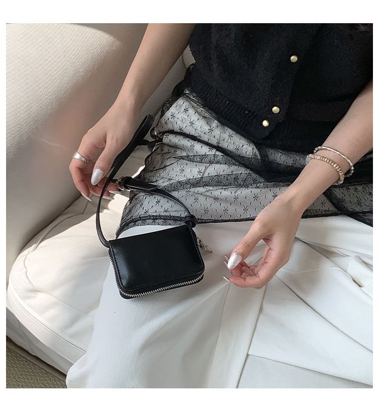 Faux Plain Bag Leather Crossbody