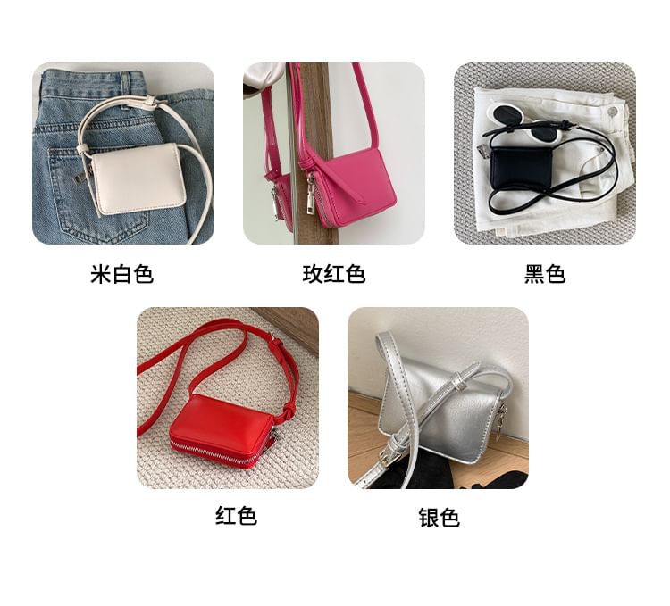 Faux Plain Bag Leather Crossbody