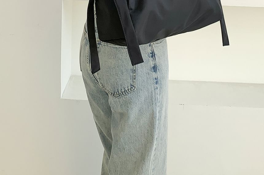 Bag Tote Bow Nylon Plain Accent