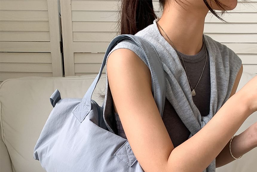 Bag Tote Bow Nylon Plain Accent