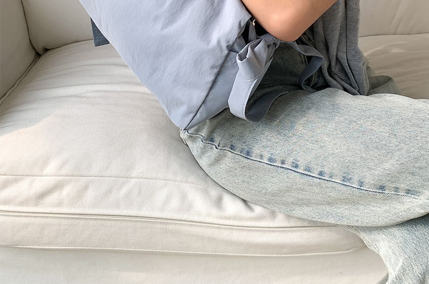 Bag Tote Bow Nylon Plain Accent