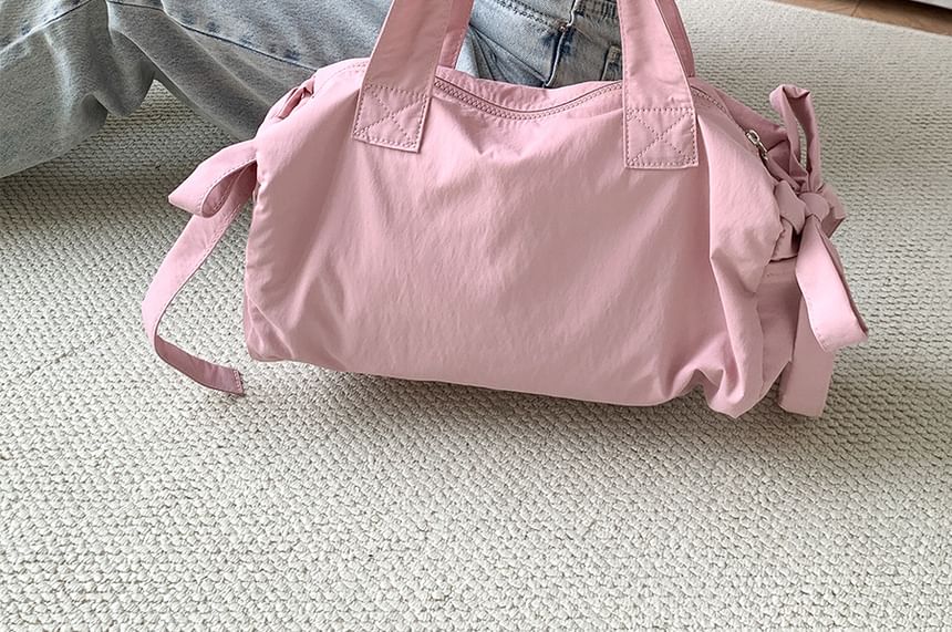 Bag Tote Bow Nylon Plain Accent