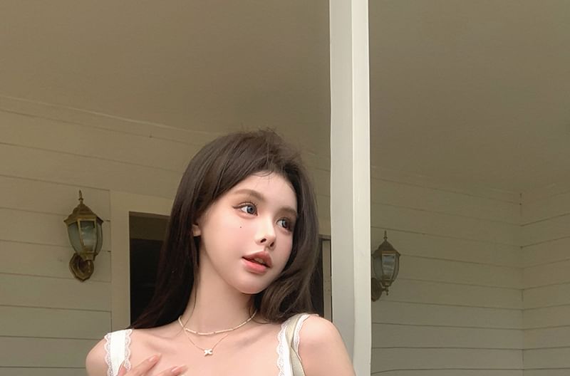 Top Pleated Panel Mini Plain Tie Ruched A-Line Rise / Front Cami Skirt High