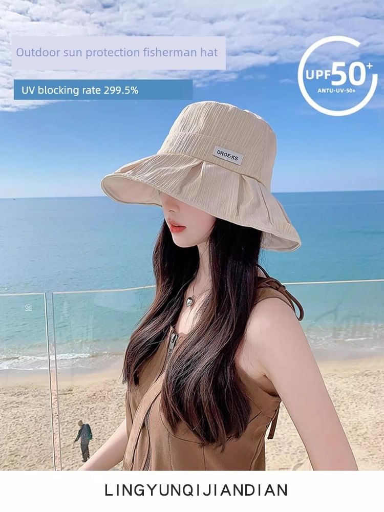 Wide Plain Bucket Brim Hat