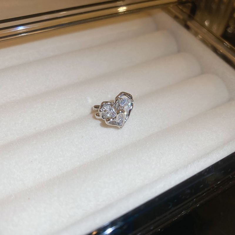 / Ear Star Cuff Rhinestone Heart
