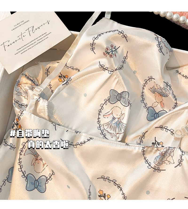 Nightgown Rabbit Print