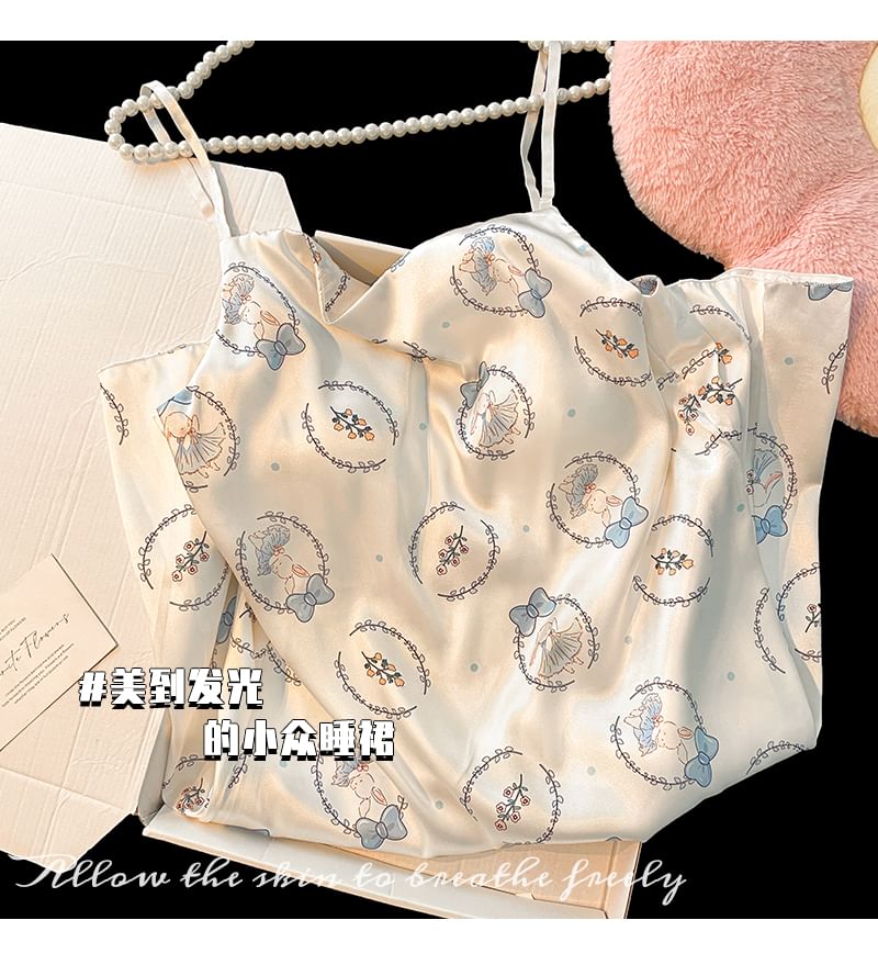 Nightgown Rabbit Print