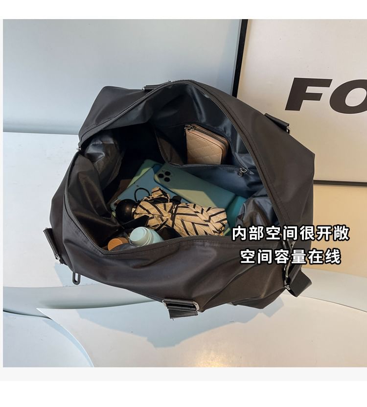 Bag Plain Travel Duffel Zip