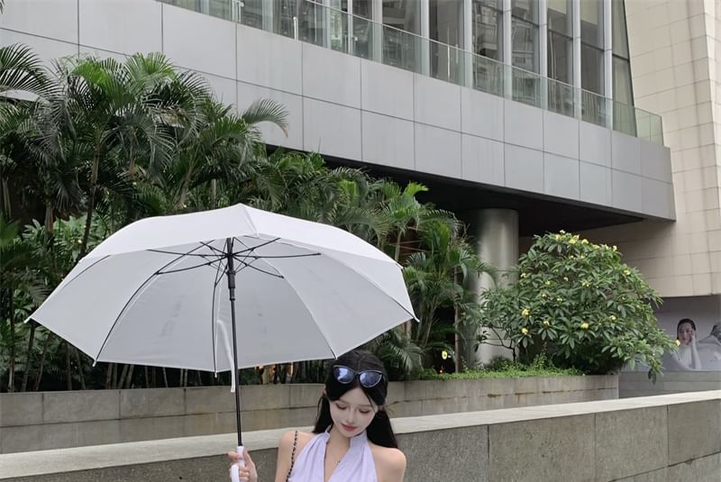 V-Neck Pencil High Rise Striped Skirt Sleeveless Shirt Mini Button-Up /