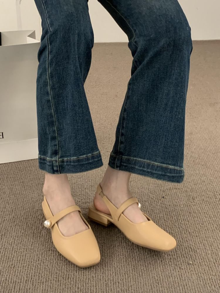 Square Jane Shoes Toe Mary Slingback