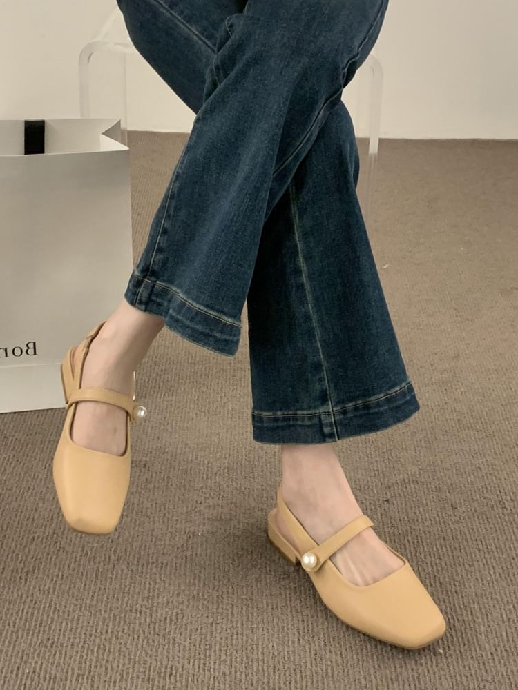 Square Jane Shoes Toe Mary Slingback