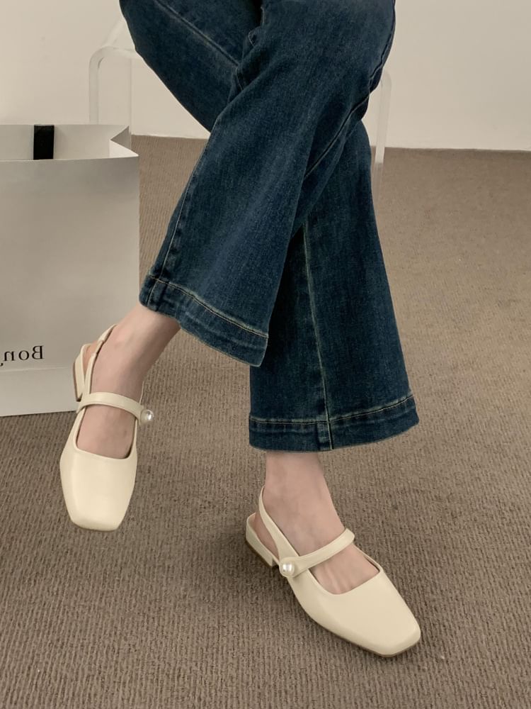 Square Jane Shoes Toe Mary Slingback