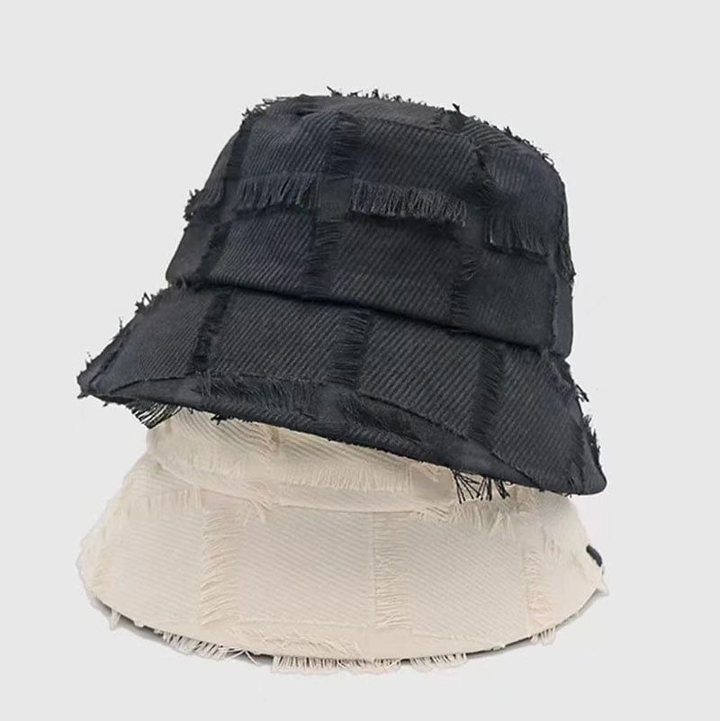 Frayed Bucket Distressed Edge Hat