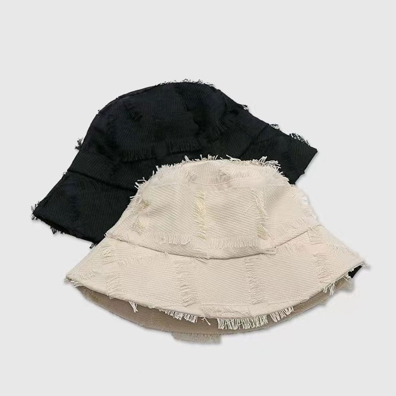 Frayed Bucket Distressed Edge Hat