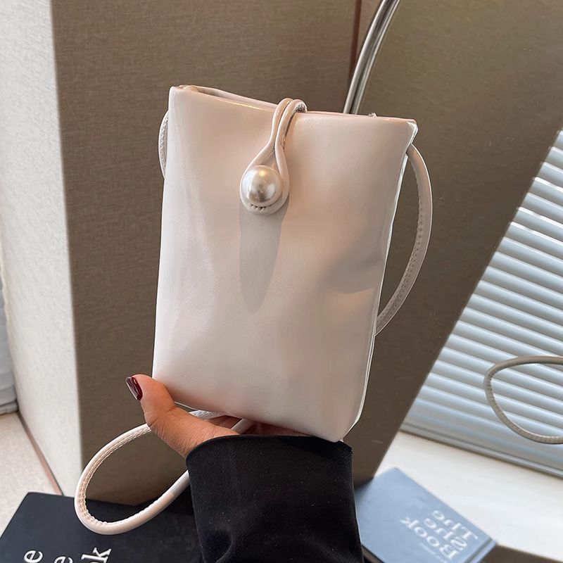 Plain Crossbody Faux Bag Leather