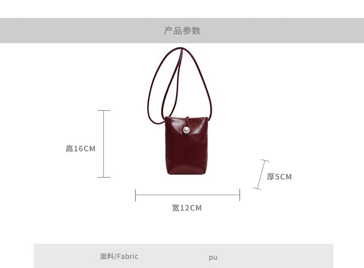 Plain Crossbody Faux Bag Leather