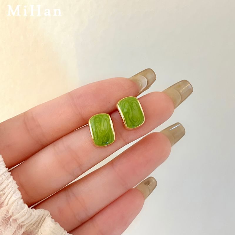 Glaze Stud Alloy Earring