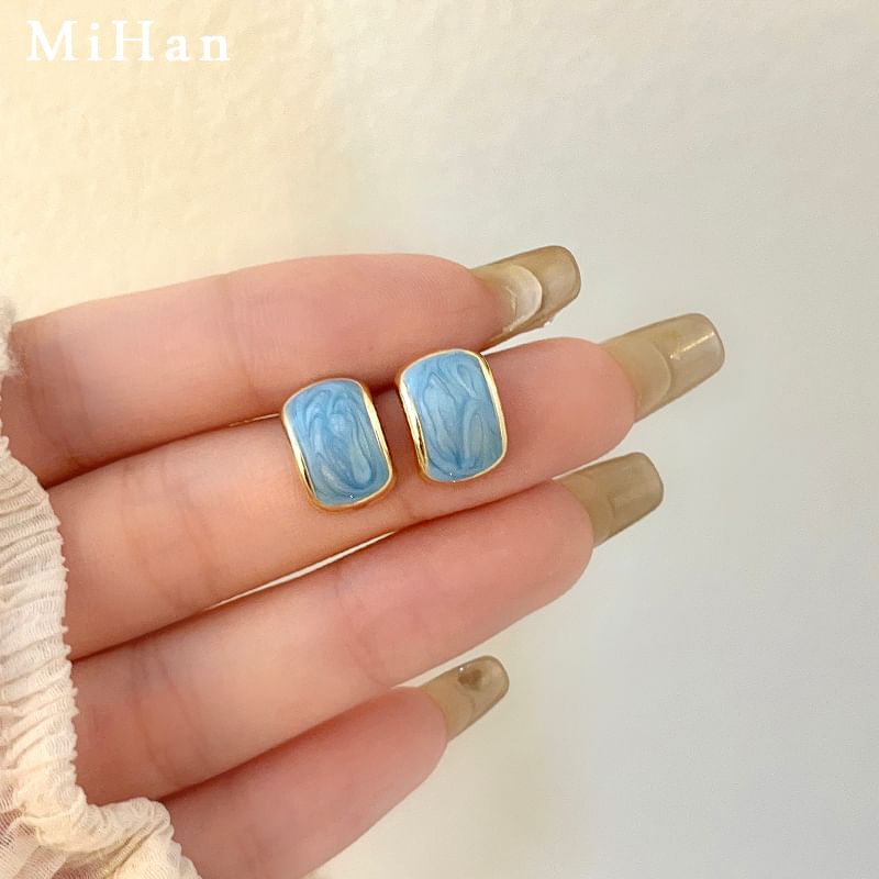 Glaze Stud Alloy Earring