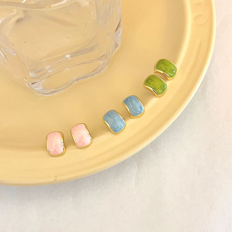 Glaze Stud Alloy Earring
